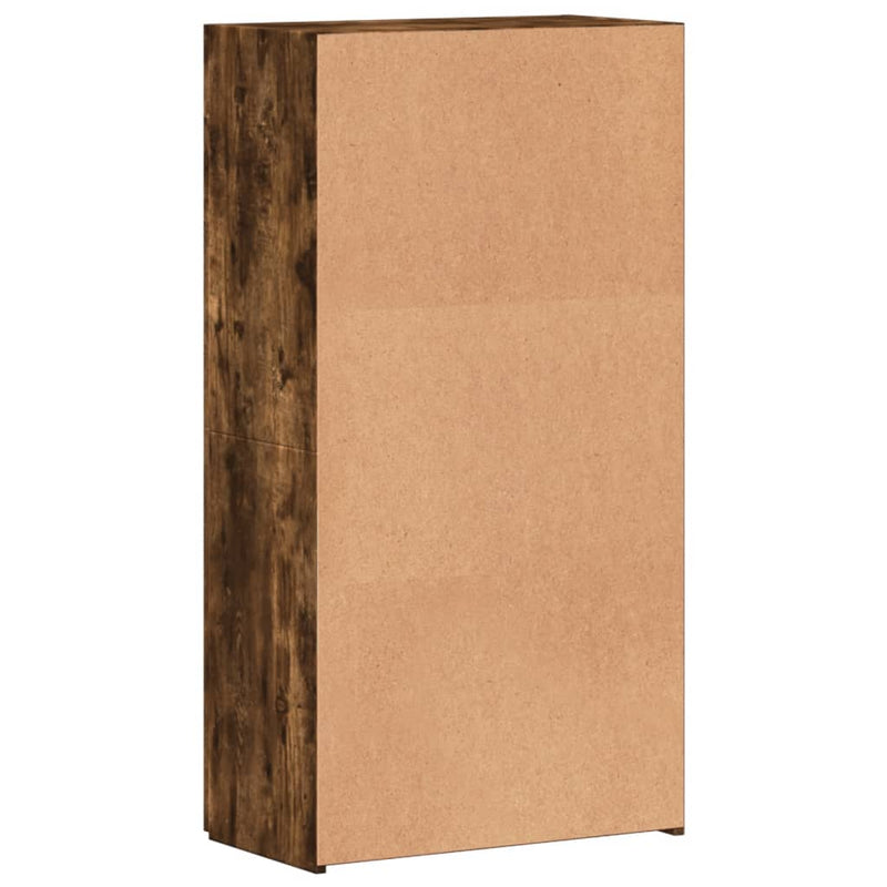 vidaXL füstös tölgy színű szerelt fa irattartó szekrény 60x32x115 cm