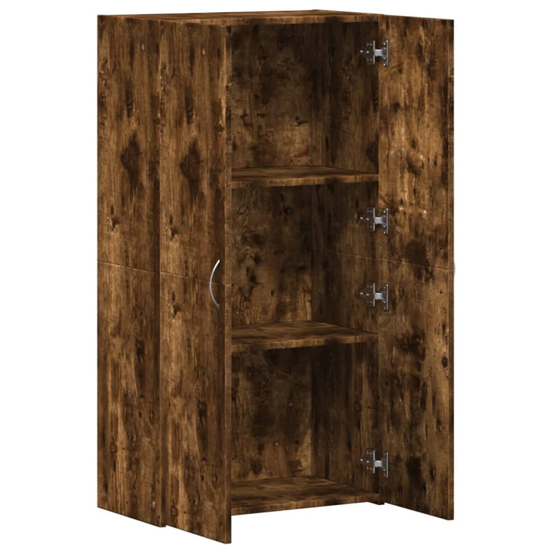 vidaXL füstös tölgy színű szerelt fa irattartó szekrény 60x32x115 cm