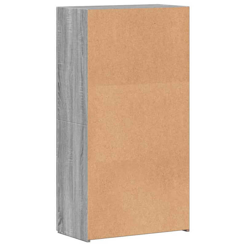 vidaXL szürke sonoma színű szerelt fa irattartó szekrény 60x32x115 cm