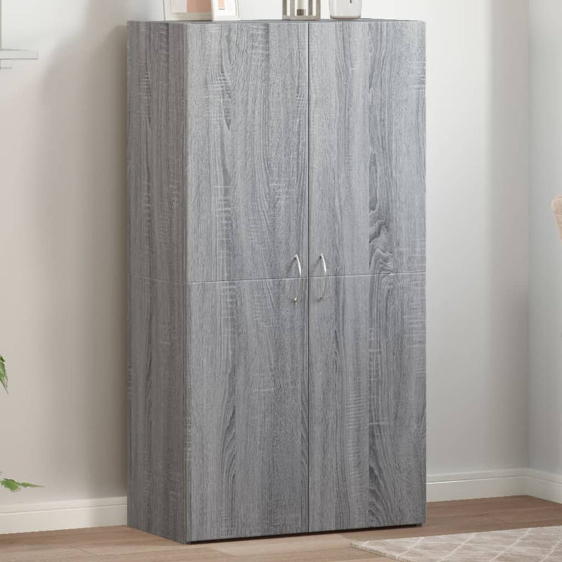 vidaXL szürke sonoma színű szerelt fa irattartó szekrény 60x32x115 cm