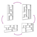 vidaXL fehér szerelt fa fali polc 96x12x64 cm