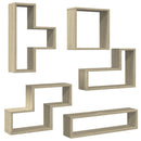 vidaXL sonoma tölgy színű szerelt fa fali polc 96x12x64 cm