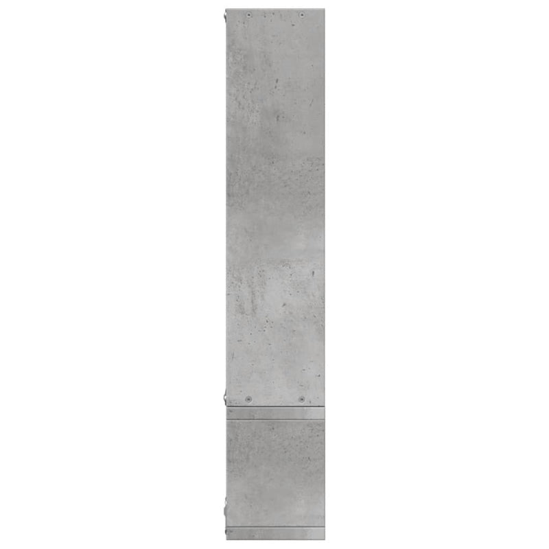 vidaXL betonszürke szerelt fa fali polc 96x12x64 cm