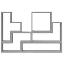 vidaXL szürke sonoma színű szerelt fa fali polc 96x12x64 cm