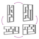 vidaXL szürke sonoma színű szerelt fa fali polc 96x12x64 cm