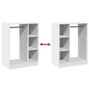 vidaXL fehér szerelt fa ruhásszekrény 77 x 48 x 102 cm