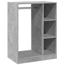 vidaXL betonszürke szerelt fa ruhásszekrény 77 x 48 x 102 cm
