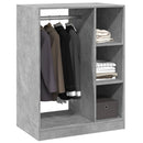 vidaXL betonszürke szerelt fa ruhásszekrény 77 x 48 x 102 cm