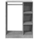 vidaXL betonszürke szerelt fa ruhásszekrény 77 x 48 x 102 cm
