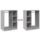 vidaXL betonszürke szerelt fa ruhásszekrény 77 x 48 x 102 cm