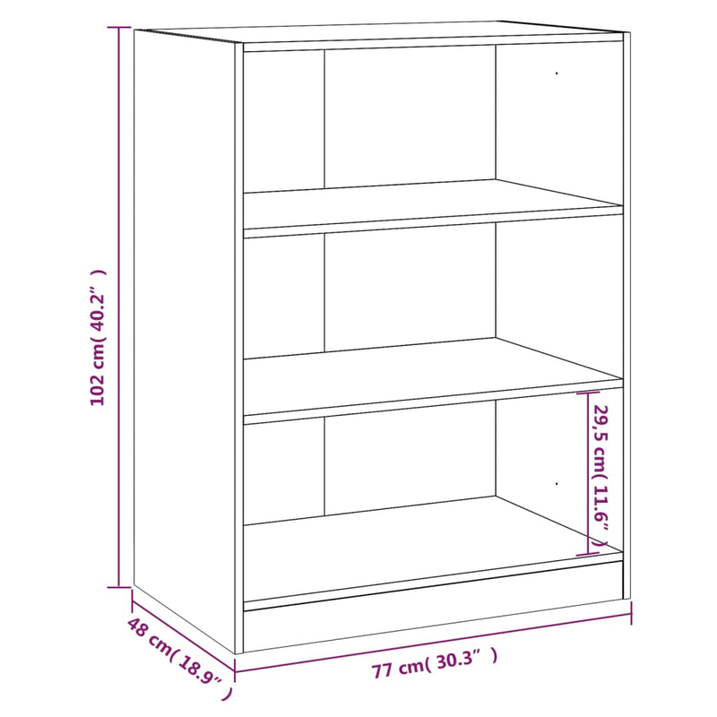 vidaXL barna tölgy színű szerelt fa ruhásszekrény 77 x 48 x 102 cm