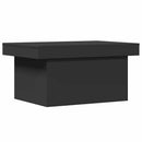 vidaXL fekete szerelt fa dohányzóasztal 80 x 55 x 40 cm