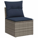 vidaXL 10 részes szürke polyrattan kerti ülőgarnitúra párnával