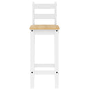 vidaXL 2 db fehér tömör fenyőfa bárszék