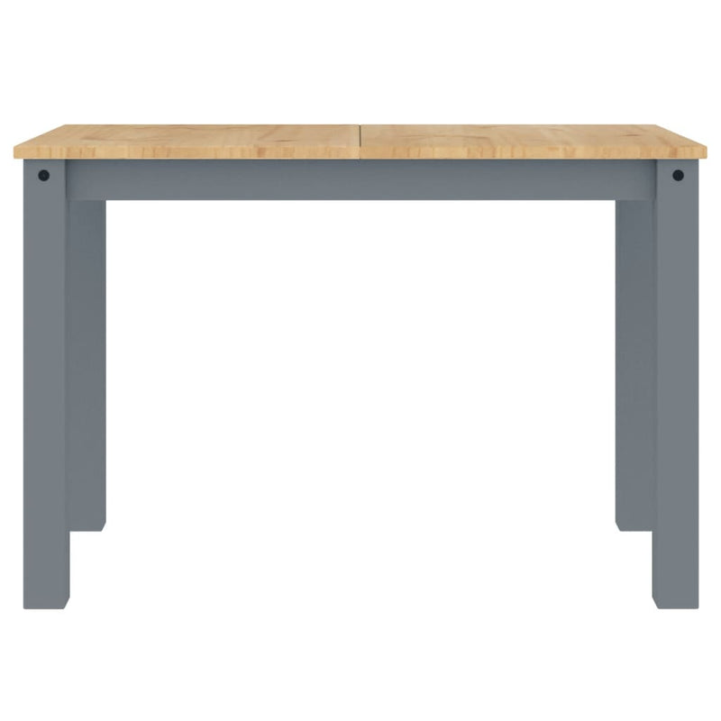 vidaXL Panama szürke tömör fenyőfa ebédlőasztal 117 x 60 x 75 cm