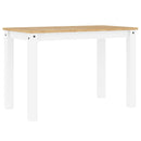 vidaXL Panama fehér tömör fenyőfa ebédlőasztal 117 x 60 x 75 cm