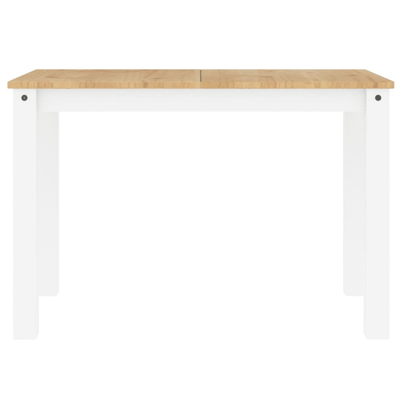 vidaXL Panama fehér tömör fenyőfa ebédlőasztal 117 x 60 x 75 cm