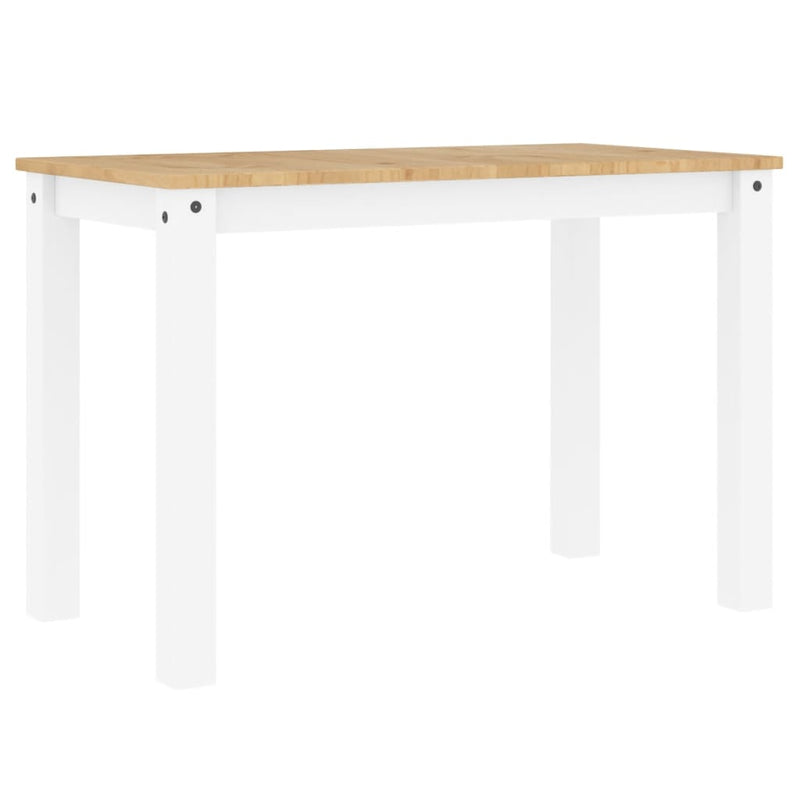 vidaXL Panama fehér tömör fenyőfa ebédlőasztal 117 x 60 x 75 cm