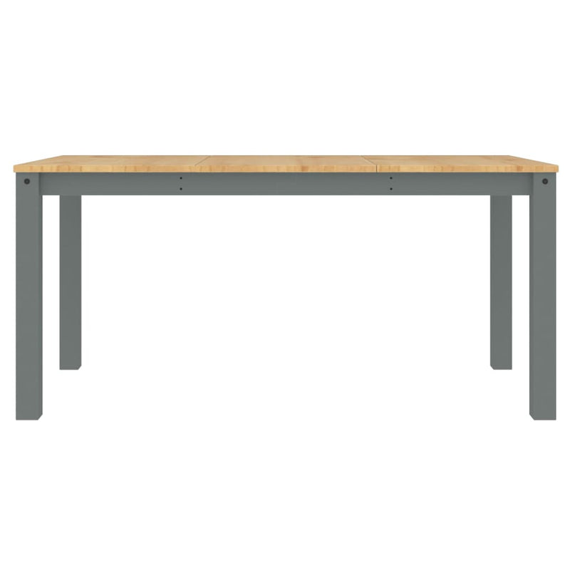 vidaXL Panama szürke tömör fenyőfa ebédlőasztal 160 x 80 x 75 cm