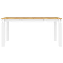 vidaXL Panama fehér tömör fenyőfa ebédlőasztal 160 x 80 x 75 cm