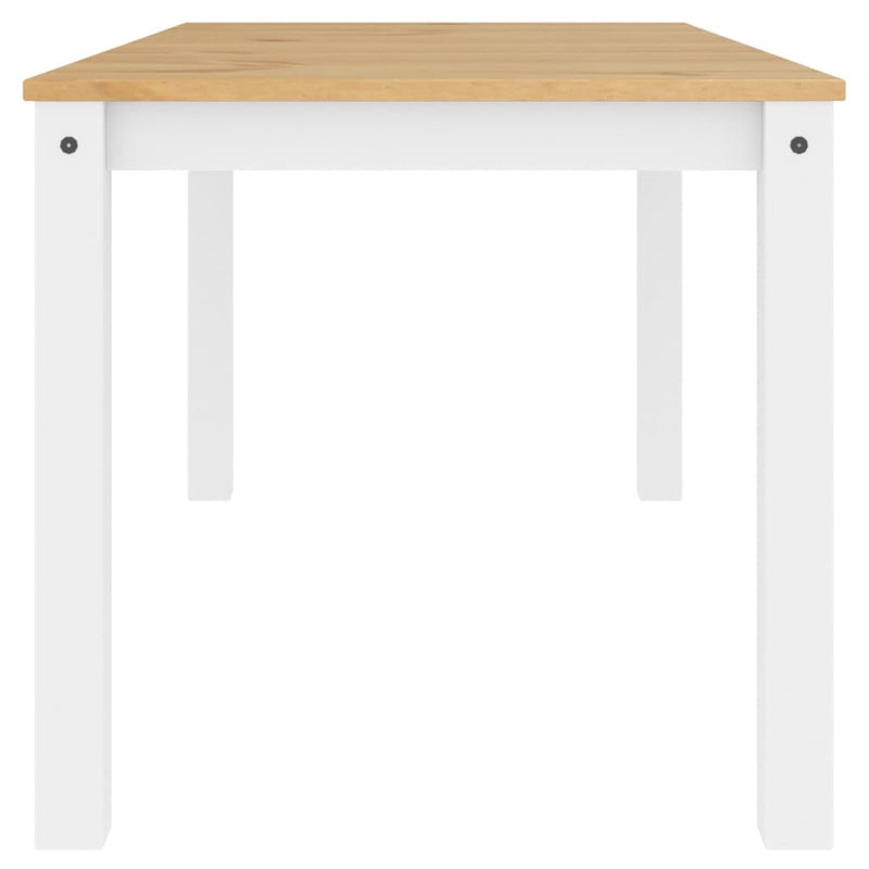 vidaXL Panama fehér tömör fenyőfa ebédlőasztal 160 x 80 x 75 cm