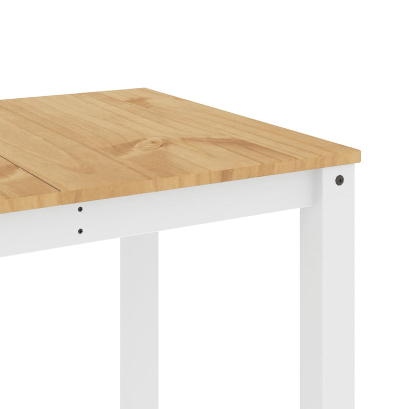 vidaXL Panama fehér tömör fenyőfa ebédlőasztal 160 x 80 x 75 cm