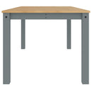 vidaXL Panama szürke tömör fenyőfa ebédlőasztal 180 x 90 x 75 cm