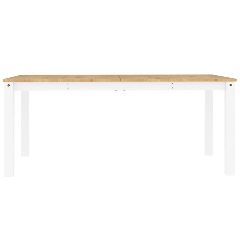 vidaXL Panama fehér tömör fenyőfa ebédlőasztal 180 x 90 x 75 cm