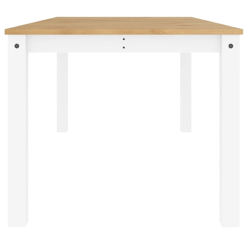 vidaXL Panama fehér tömör fenyőfa ebédlőasztal 180 x 90 x 75 cm