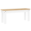 vidaXL PANAMA fehér tömör fenyőfa étkezőpad 105 x 30 x 45 cm