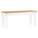 vidaXL PANAMA fehér tömör fenyőfa étkezőpad 105 x 30 x 45 cm