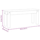vidaXL PANAMA fehér tömör fenyőfa étkezőpad 105 x 30 x 45 cm