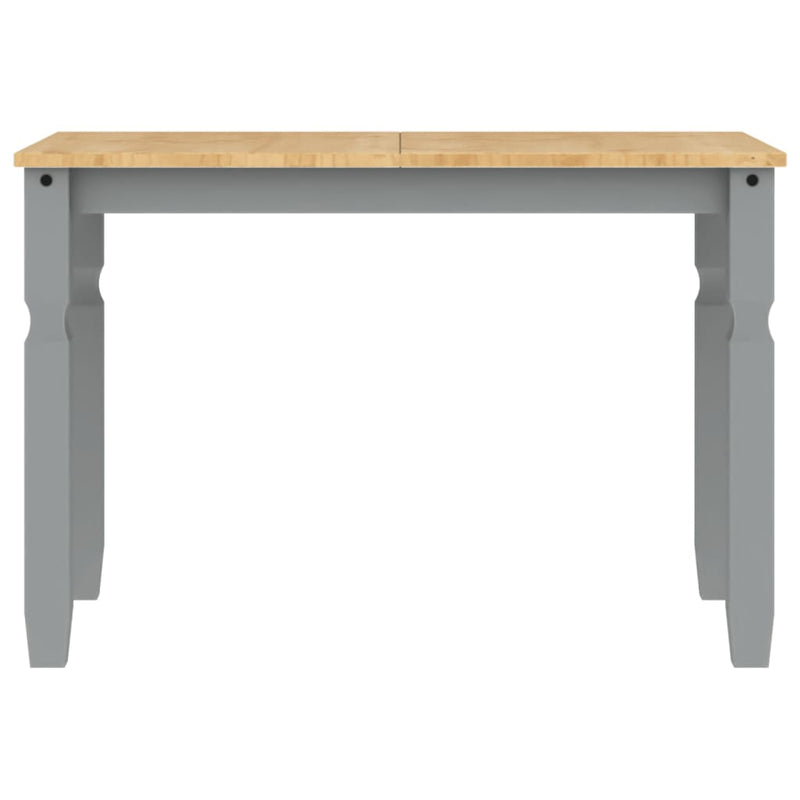 vidaXL Corona szürke tömör fenyőfa ebédlőasztal 112 x 60 x 75 cm