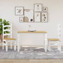 vidaXL Corona fehér tömör fenyőfa ebédlőasztal 112 x 60 x 75 cm