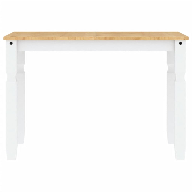 vidaXL Corona fehér tömör fenyőfa ebédlőasztal 112 x 60 x 75 cm