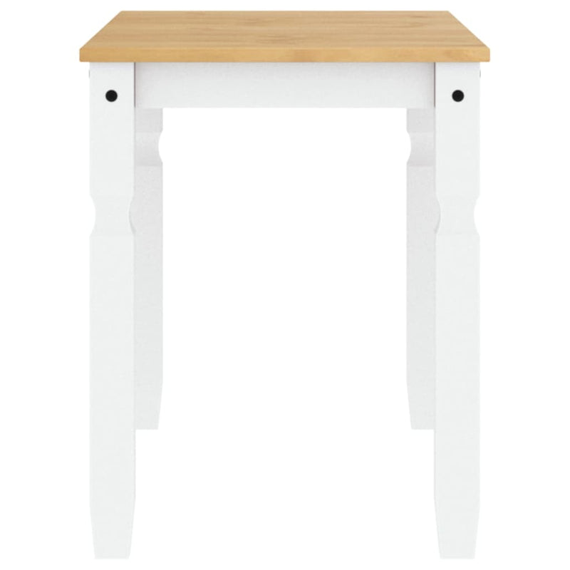vidaXL Corona fehér tömör fenyőfa ebédlőasztal 112 x 60 x 75 cm