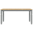 vidaXL Corona szürke tömör fenyőfa ebédlőasztal 160 x 80 x 75 cm