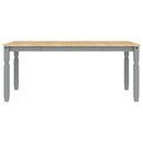 vidaXL Corona szürke tömör fenyőfa ebédlőasztal 180 x 90 x 75 cm