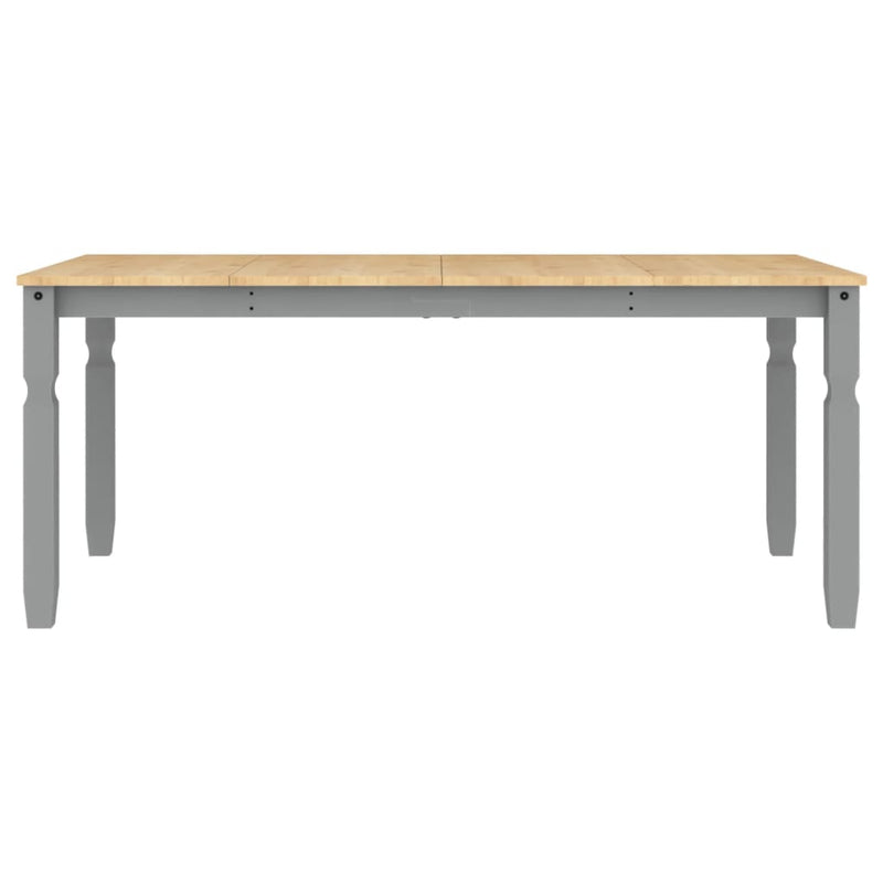 vidaXL Corona szürke tömör fenyőfa ebédlőasztal 180 x 90 x 75 cm