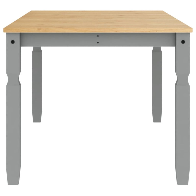vidaXL Corona szürke tömör fenyőfa ebédlőasztal 180 x 90 x 75 cm