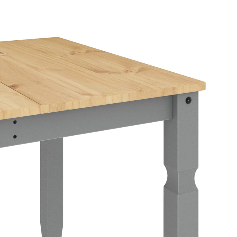 vidaXL Corona szürke tömör fenyőfa ebédlőasztal 180 x 90 x 75 cm