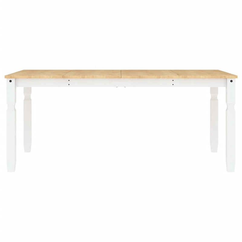 vidaXL Corona fehér tömör fenyőfa ebédlőasztal 180 x 90 x 75 cm