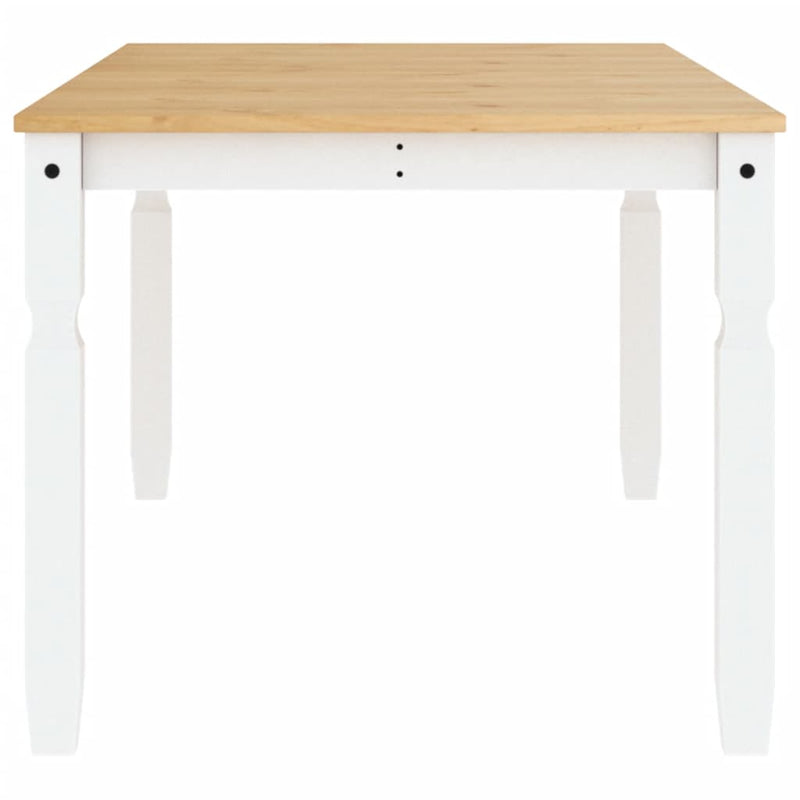 vidaXL Corona fehér tömör fenyőfa ebédlőasztal 180 x 90 x 75 cm