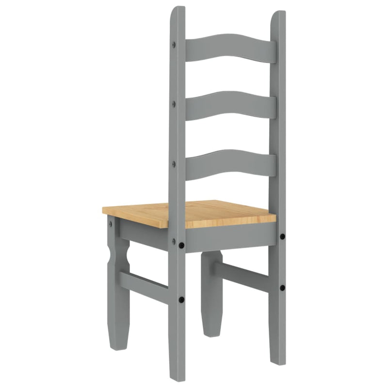 vidaXL Corona 2 db szürke tömör fenyőfa étkezőszék 42 x 47 x 107 cm