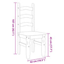 vidaXL Corona 2 db szürke tömör fenyőfa étkezőszék 42 x 47 x 107 cm