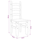 vidaXL Corona 2 db szürke tömör fenyőfa étkezőszék 42 x 47 x 107 cm