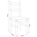 vidaXL 2 db tömör fenyőfa étkezőszék 40x46x99 cm