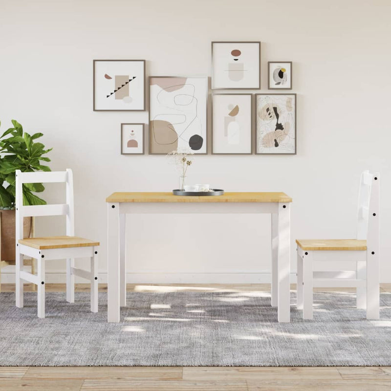 vidaXL Panama 2 db fehér tömör fenyőfa étkezőszék 40x46x90 cm