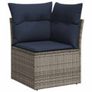 vidaXL 11 db szürke polyrattan kerti kanapégarnitúra párnákkal
