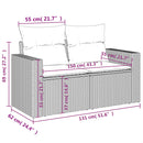 vidaXL 11 részes fekete polyrattan kerti ülőgarnitúra párnákkal